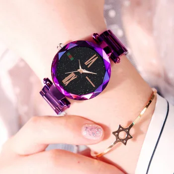 

2020 Rushed Limited Ladies Fashion Steel Belt Flow Ms Roman Numerals Watches Three Stitches Stars Round Leisure Quartz Watch