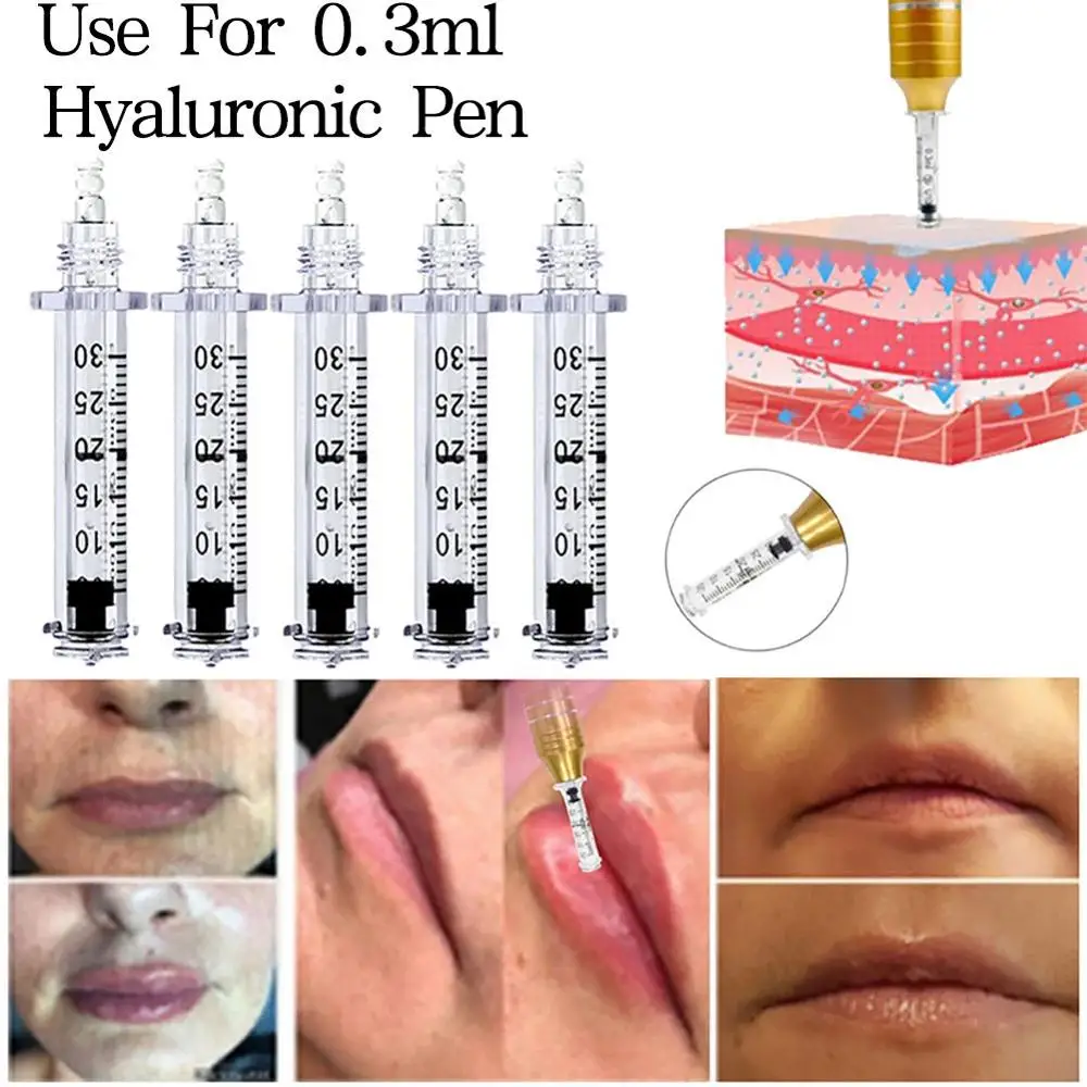 Hyaluronic Acid Pen 0.3ml & 0.5ml Ampoule Head Cartridge For Lip Filler Injection