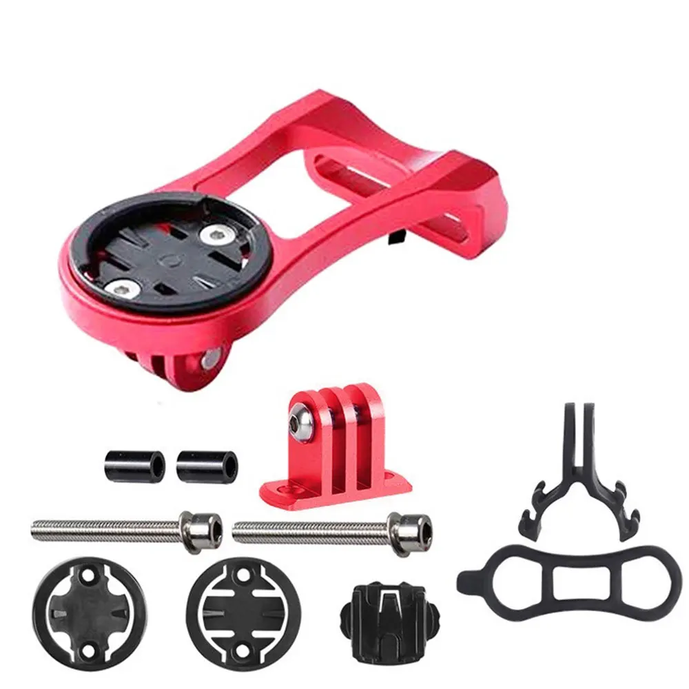 Red Bike Stem Extension Bike Stopwatch Bracket Mount Holder Cycling Tools Alloy Computer out Bicycle Accessories Portable Front - Цвет: Red