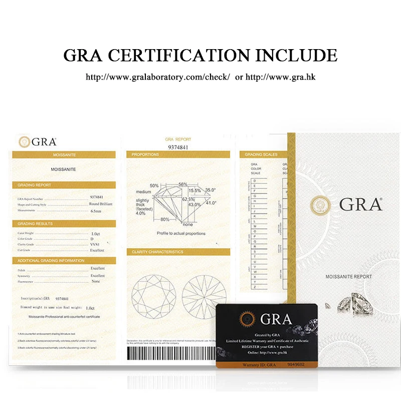 1 Carat Moissanite Ring For Men 14K White Gold Plated Sterling Silver Rings Round Diamond Engagement Wedding Ring Include Box - Image 6