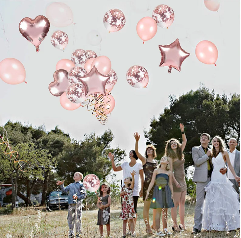 День рождения воздушные шары розовое золото свадебный фольгированный шар детский душ юбилей события Вечерние Декорации шарики