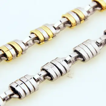 

Trendy 316L Stainless Steel Polished Silver Color/Gold Oval Link Chain Men's Women's Necklace/Bracelet Unisex's Jewelry 7-40inch