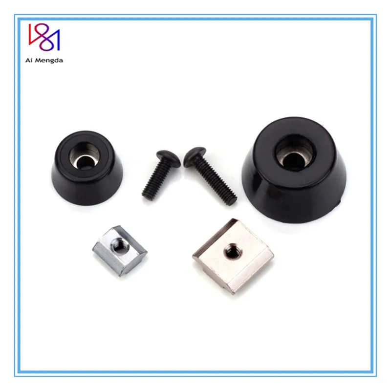 

4 Sets 2020/3030 Aluminum Profile Anti-vibration Rubber Landing Mat Feet Antivibration Feet With T Sliding Nut Block Square Nuts