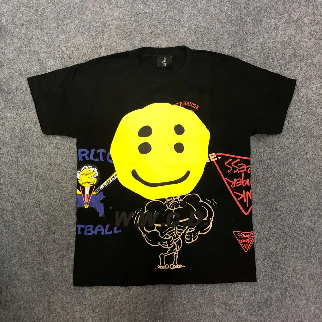 Kanye CPFM. XYZ w. W. C. D. Футболка со смайликом и забавным злодеем, футболка для мужчин и женщин, лучшее качество, футболки с Трэвисом Скоттом астромировым