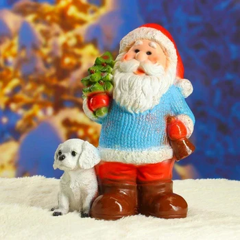 

Figurine "Santa Claus with a Christmas tree" with sparkles 37cm. 2724704
