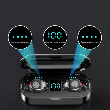 

Mini Wireless Bluetooth 5.0 Earbuds tws Earphone led 8D Stereo Headset With 2000 MAh Charger case F9 For iPhone Xiaomi