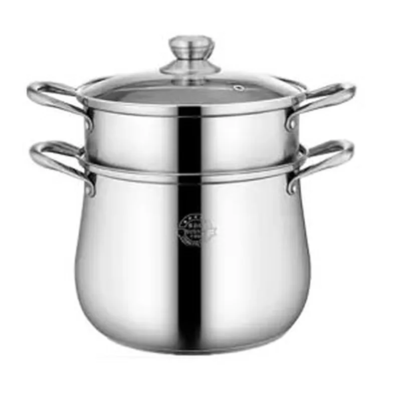 Soup Pot Thick 304 Stainless Steel Large Capacity Double Bottom Noodle Porridge Cooker Universal High Hot | Дом и сад