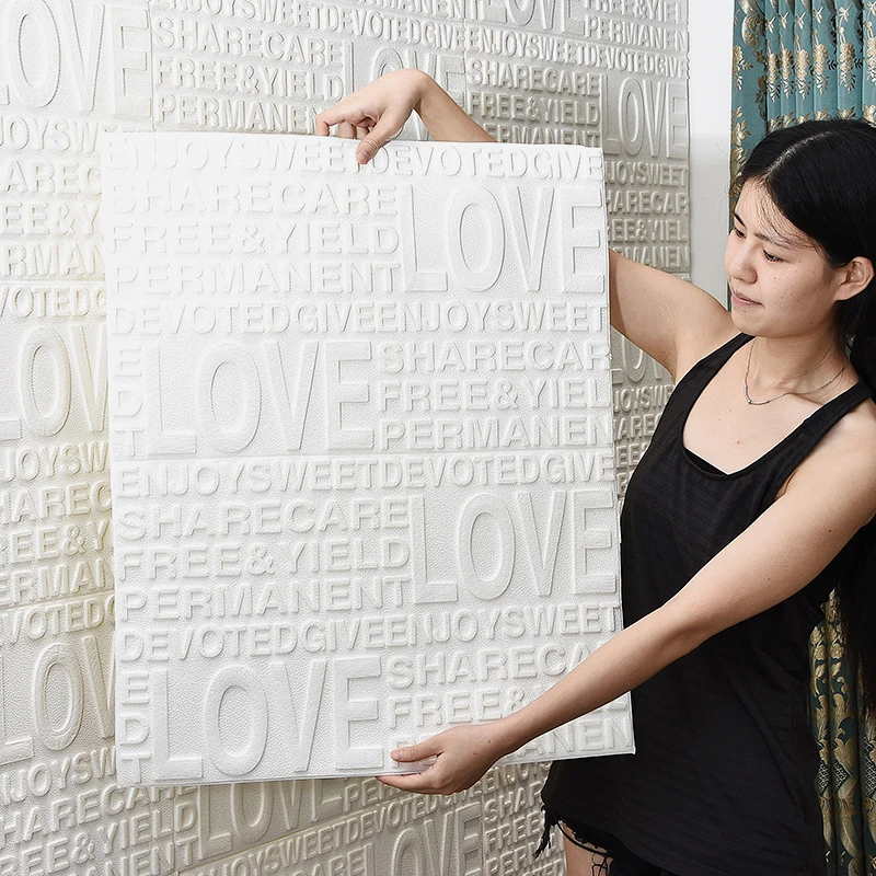 3D three-dimensional letter wall stickers bedroom daughter room decoration wallpaper self-adhesive waterproof moisture-proof | Дом и сад