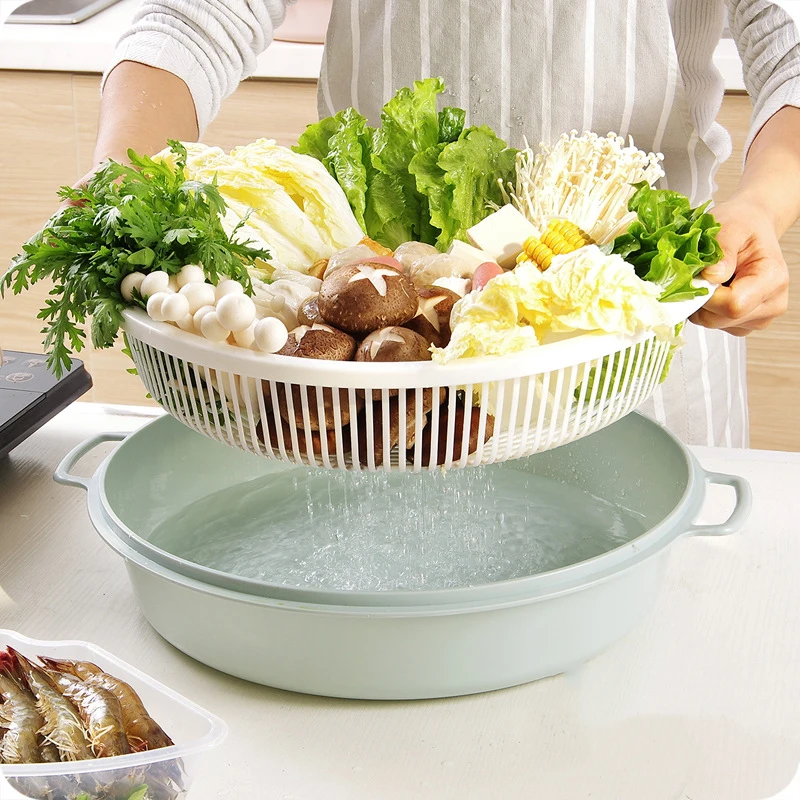 

Home Eat Hot Pot Vegetable Meatball Platter Washing Basket Fruit and Vegetable Drain Plate Drain Basket Hot Pot Platter