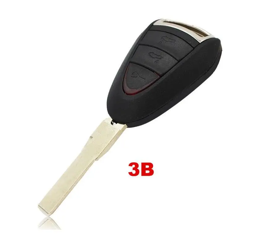 

30PCS/LOT NEW high quality 3 Button No Chip Uncut Remote Key Case Shell For Porsche Cayman 911 Boxste