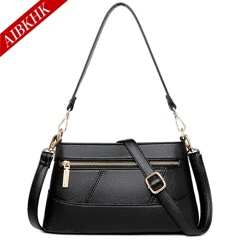 

M631 Simple WOMEN'S Leather Bags Middle-aged Mommy Bag Fashion Joint Crossbody Bag
