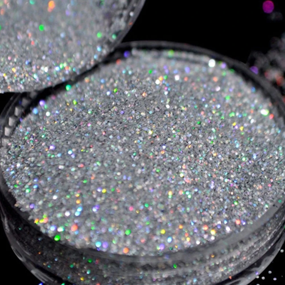 10g Nail Fine Glitter Dust Powder Holographic Iridescent Metallic Body Nail Art DIY Craft Decorations Shining Pigment Manicure