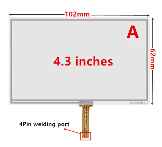 Resistive Digitizer Touch Screen Panel LCD Touch Panel LCD Screen 3.5/4.3/5 Inch For MP4 GPS Navigation