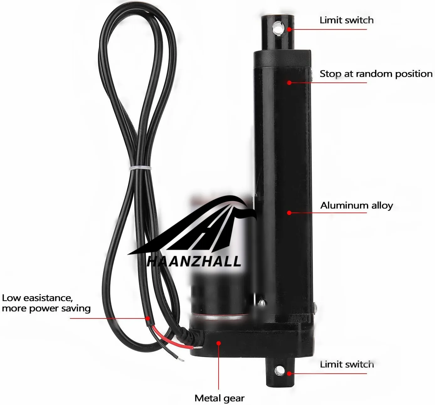 Acionador linear de motor elétrico 12v, 50mm,