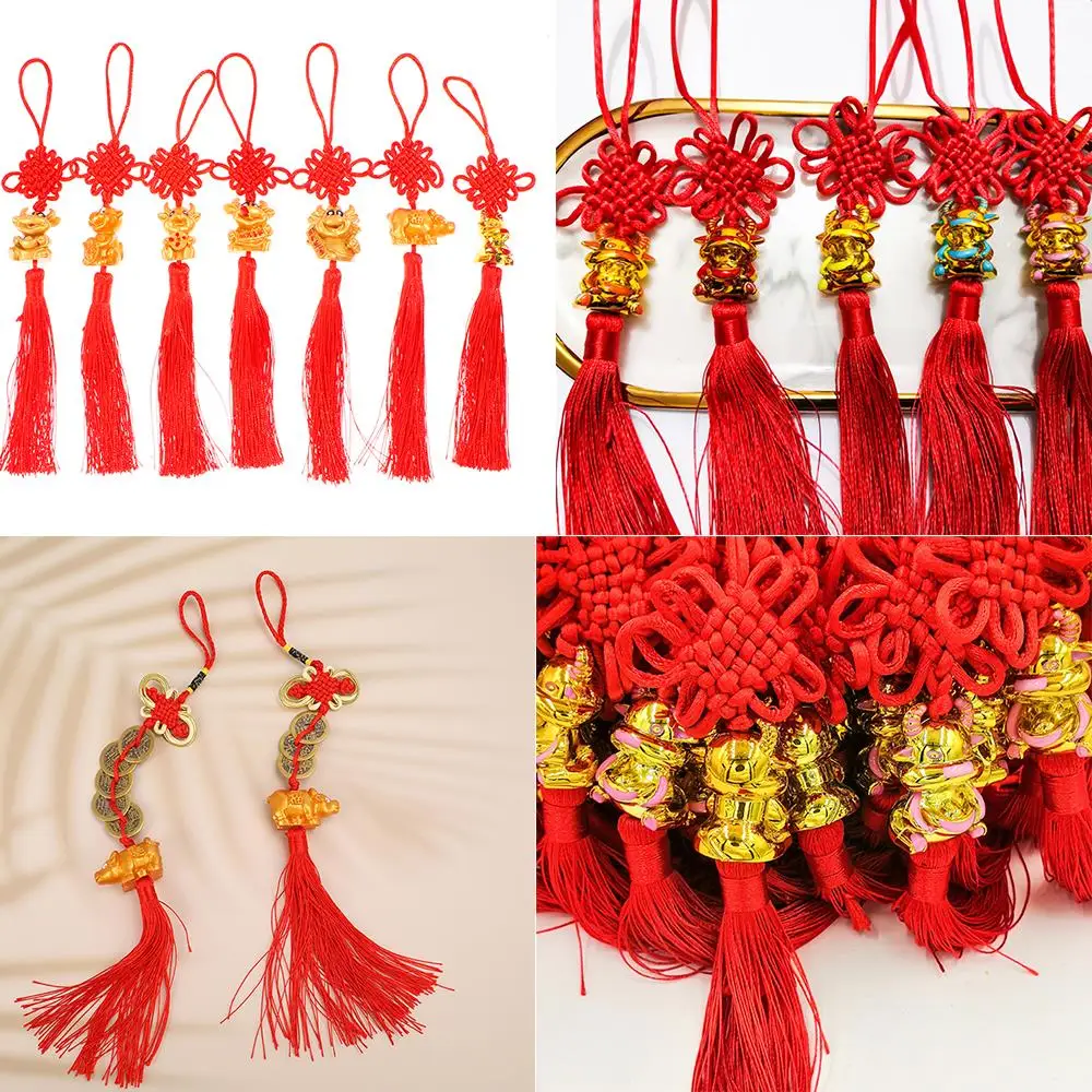 Red Rope Lucky 2021 Year Of Ox Chinese Commemorative Souvenir Gift Car Bag Pendant Decor For Wealth And Success Hot Sale