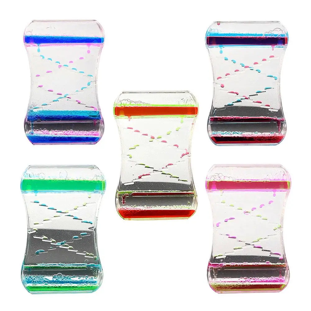 

Double Colors Oil Hourglass Liquid Timer Floating Motion Bubbles Sand Watch Timer Flip Over Tracking Kids Living Room Desk Decor