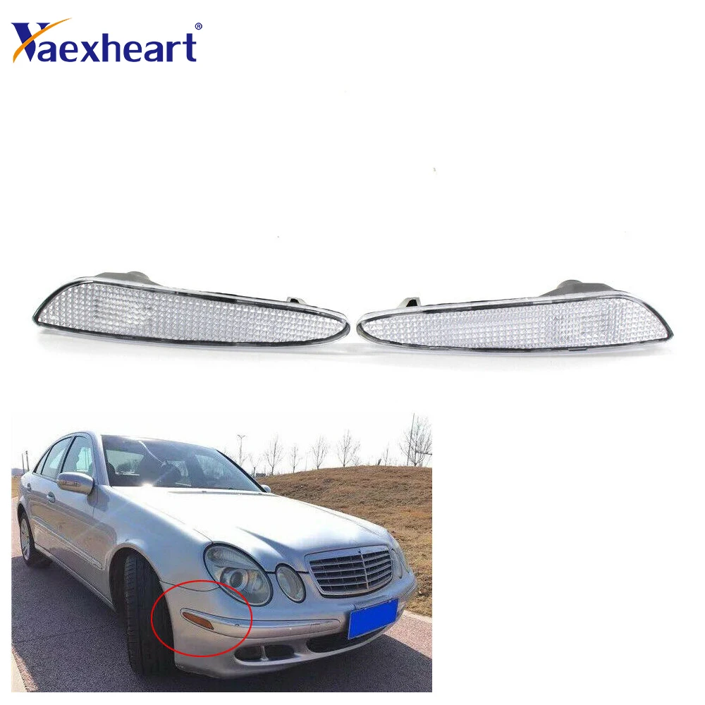 For Benz W211 Pair Set of 2 Front Side Marker In Bumper Turn Signal