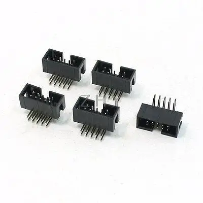 

2.54mm Pitch 10P Double Rows 90 Degree Angle IDC Pin Headers 5 Pcs