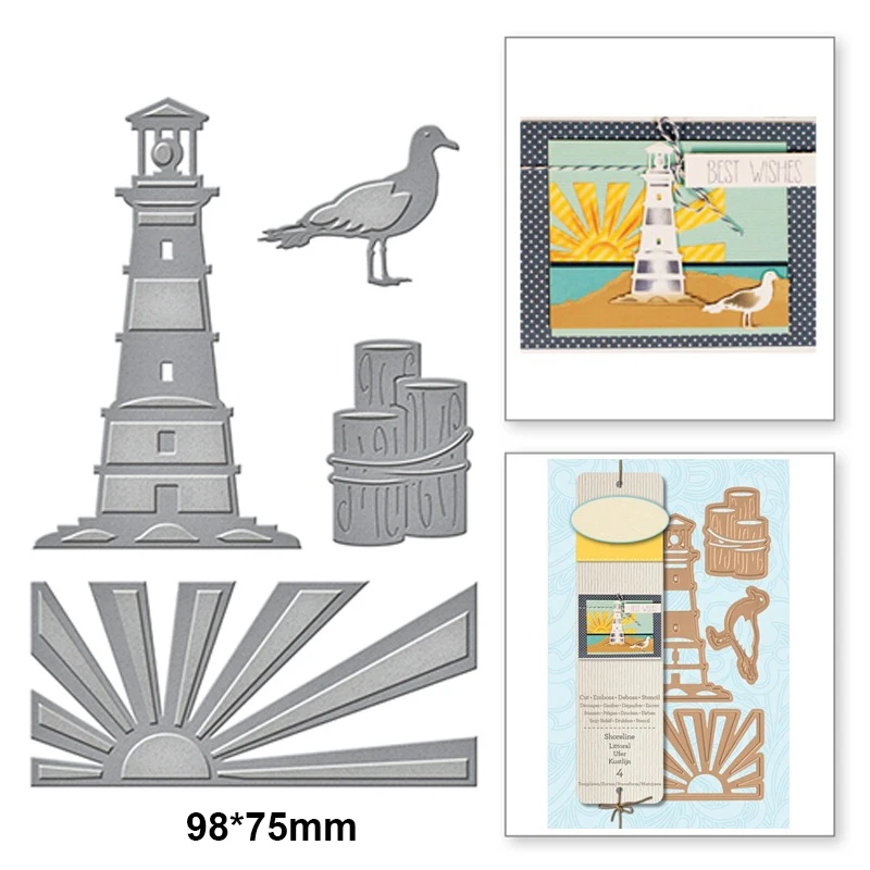 

Shoreline Stitched Metal Cutting Dies Scrapbooking Craft Embossing Die Cut Making Stencil Template