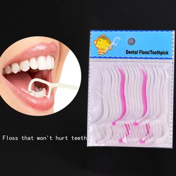 

100 Pcs Disposable Dental Flosser Interdental Brush Teeth Stick Floss Oral Care