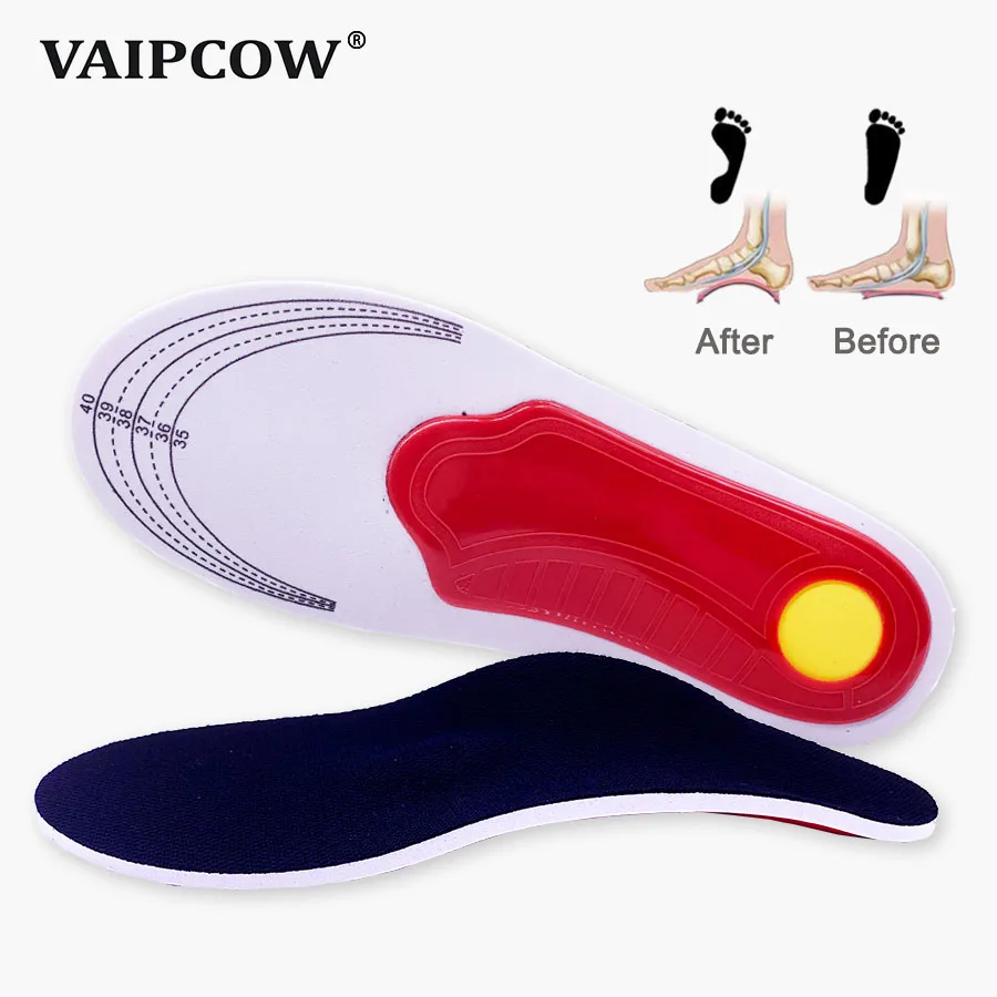 VAIPCOW ортопедическая стелька Арка Поддержка плоскостопие вкладыши для обуви Уход за подошвенный фасциит Для мужчин Для женщин