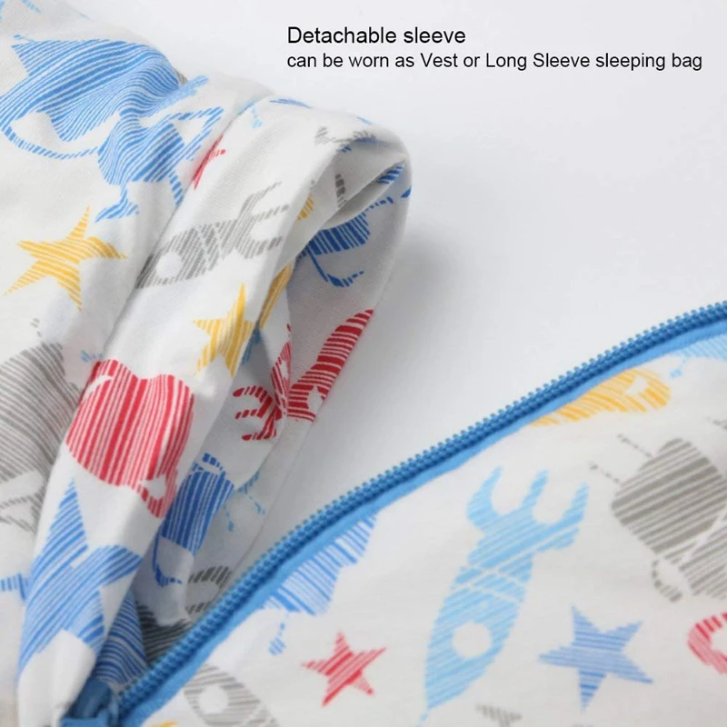 2 Pcs Unisex Baby Sleepsack Wearable Blanket Cotton Sleeping Bag Long Sleeve Nest Nightgowns Thickened Winter 3.5 Tog M, Robot