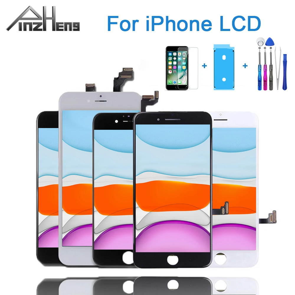 

PINZHENG Original Screen LCD For iPhone 4S 5 5S 6 6S 7 8 Plus X LCD Display Digitizer Assembly Repalcement LCDS No Dead Pixel