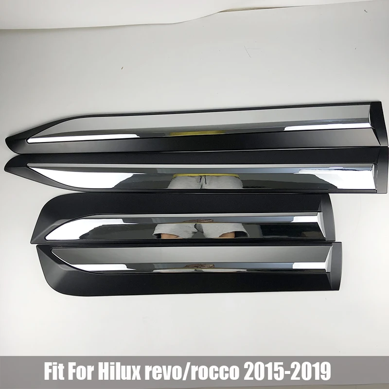 

For hilux revo rocco 2015 2016 2017 2018 2019 Car side trims covers chrome styling exterior auto accessories door plate cover