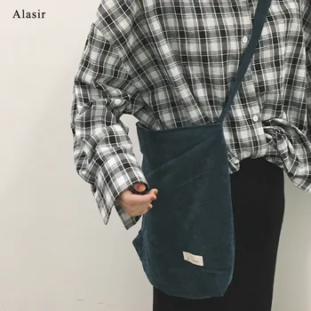 

Alasir Thicker Canvas Satchel Large Capacity Handbag Artsy Shopping Bag Men Women Single Corduroy Shoulder Bag Casual Tote Bags