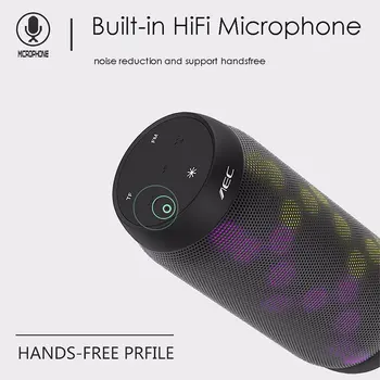 

LED Waterproof Multicolor Portable Speaker Wireless Super Bass Mini portable Speakers with FM Flashing Lights