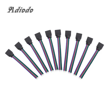 

4pin 5pin LED RGB RGBW Strip Light Connector Male & Female plug socket connecting Cable Wire for 5050 RGB RGBW Led Strip light4p