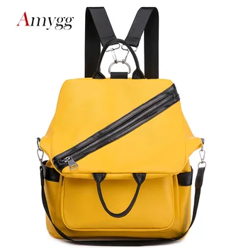 

AMYGG Designer Multiple Styles Backpacks Women PU Leather Shoulder Bag Patchwork School Bags For Teenage Girls Mochila Feminina