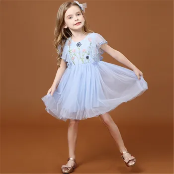 

Girl Cinderella Princess Fancy Tutu Dress Kids Birthday Cosplay Embroidery Christmas Party Clothing Birthday Gift for Children