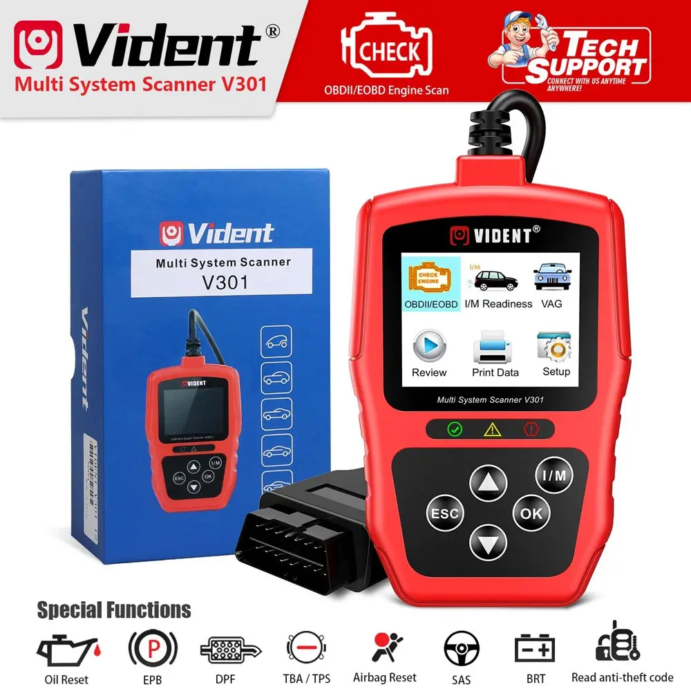 Диагностический сканер Vident V301 диагностический инструмент OBD2 для Audi Skoda Seat OOBD