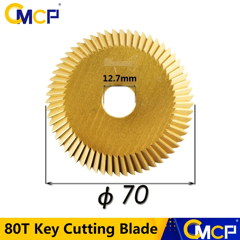 70x7.3x12.7mm 80T HSS Key Machine Cutter Titanium Coated Horizontal Key Machine Saw Blade 1pc Locksmith Tools milling cutter,locksmith tools,end milling cutter