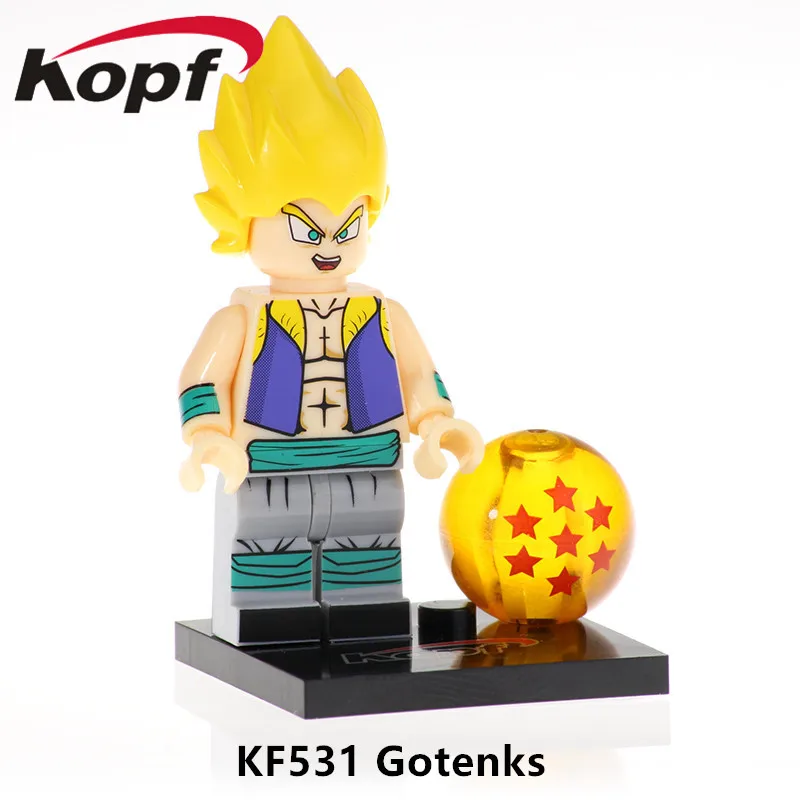 20 шт. фигурки Dragon Ball Z Krillin Black Goku Rose Vegeta строительные блоки коллекция деталек Подарочные игрушки Модель Дети KF577 - Цвет: KF531 20Pcs No Box