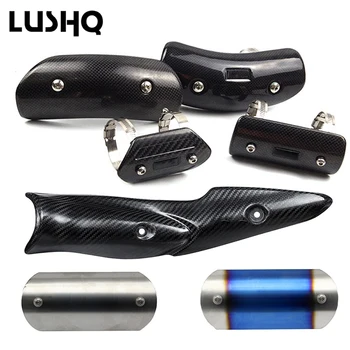 

Universal motorcycle exhaust muffler Pipe cover Anti-scalding Carbon Fiber for z900 bmw f800r ducati monster 696