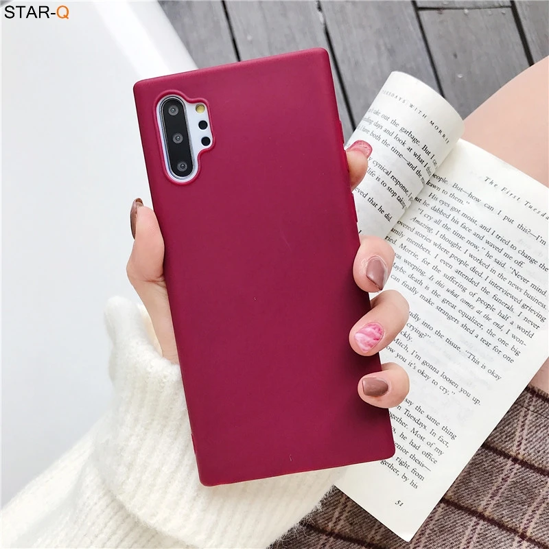 Candy Color Matte Silicone Phone Case For Samsung Galaxy Note 20 Ultra Note 10 Plus Lite 9 8 S10 Ultra-thin Tpu Back Cover cute phone cases for samsung  Cases For Samsung