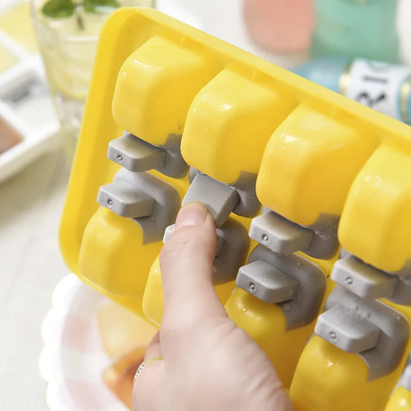LHX DIY силиконовая форма для льда 14 кубиков крышка замороженные кубики льда инструмент для изготовления льда лоток аксессуары для кухонного бара HP1017 d