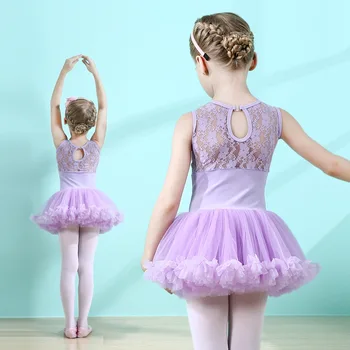 

Girls Ballet Tutu Tulle Dress O Neck Hollow Lace Sleeveless Gymnastics Leotard Ballet Leotard For Girl Ballerina