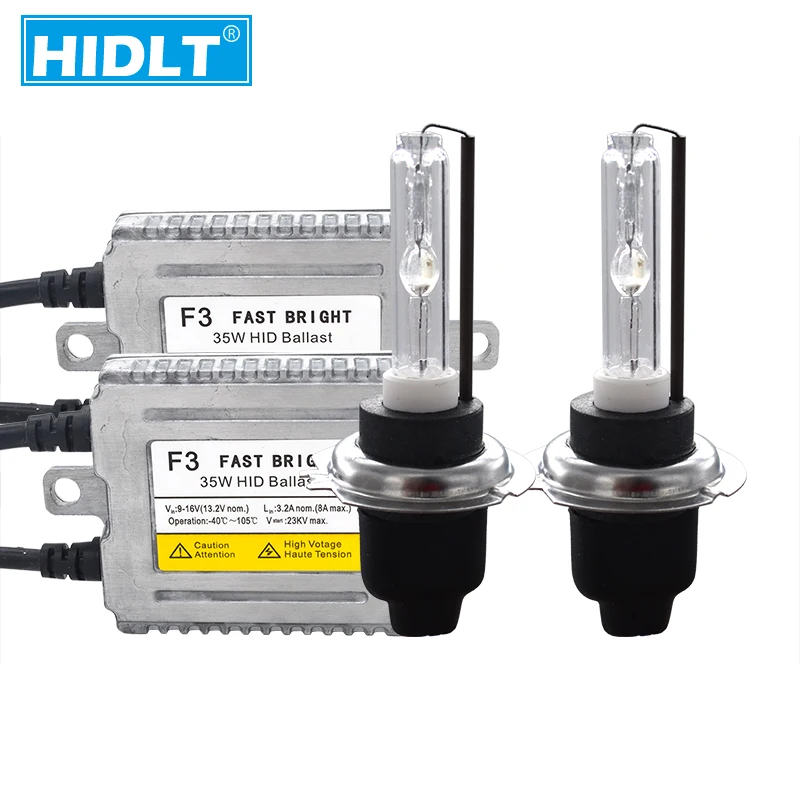 HIDLT оригинальный 35 Вт Cnlight Xenon HID H1 H7 H11 H3 9005 9006 D2H комплект фар 4300K 5000K 6000K AC 12V DLT F3