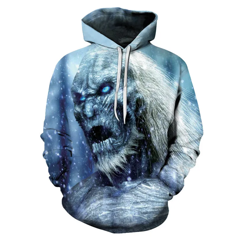 

Autumn New Trend Horror Demon Men's Hoodie Undefined Fashion Hoody 3D Zombie Ghost Print Sweatshirt Halloween Spoof Pullovers