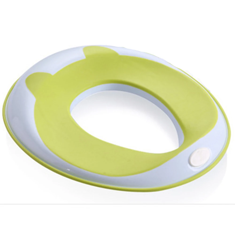 Безопасная подушка кольцо для упражнений дети для мальчиков девочек сиденье для унитаза для приучения к туалету ванная комната ребенок моющийся многоразовый нескользящий чехол горшок портативный - Цвет: Green