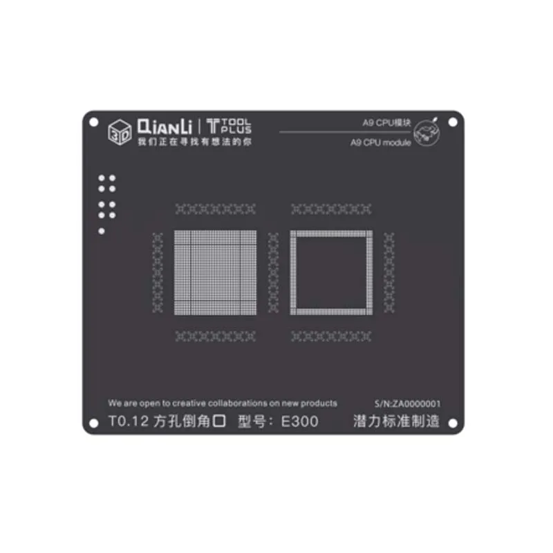QianLi 3D Черный Улучшенный BGA трафарет для iPhone A7 A8 A9 A10 a11паяльник ремонт 0,12 мм шаблон оловянного завода - Цвет: For A9 CPU 3D