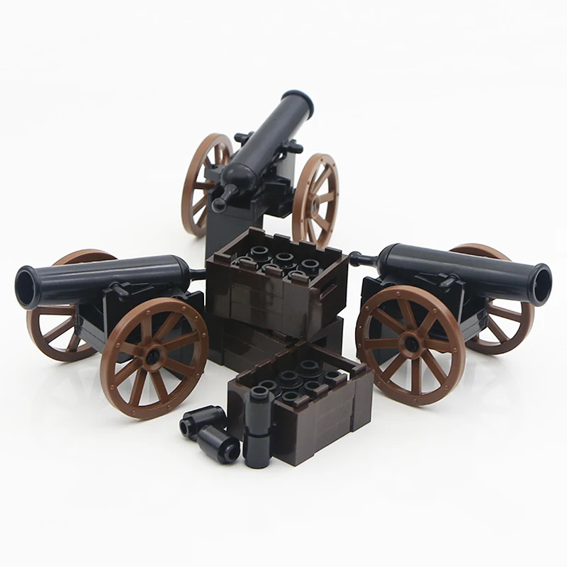 LegoINGlys WW2 Military Building Blocks Roman Army Medieval Soldier Cannon Accessories Brick Parts Gun Carrier Weapon Model Toys (1)