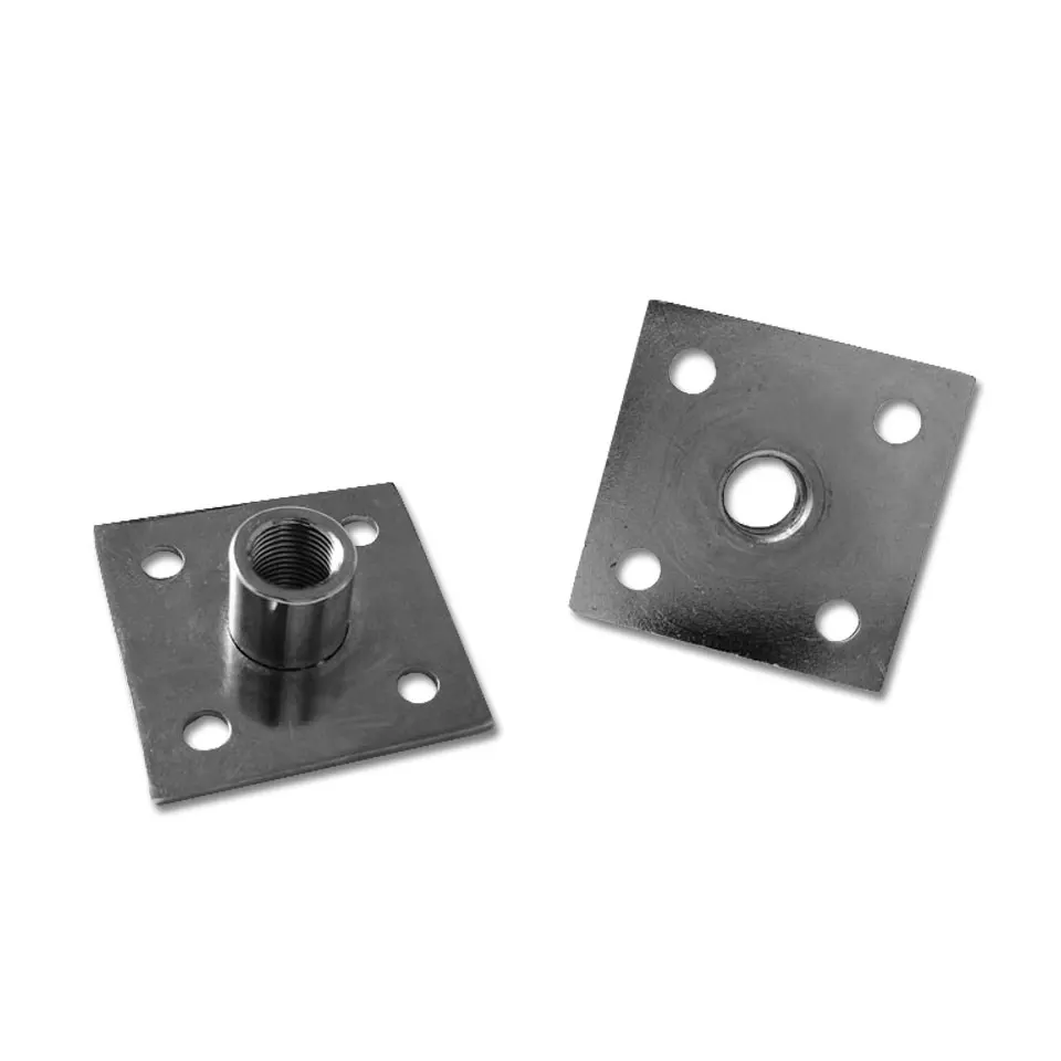 Table Lamp Base M10*1 M8*1 Fixed Bracket Hose LED Square Lamp Holder DIY Machine Tool Wall Desk Silver Black