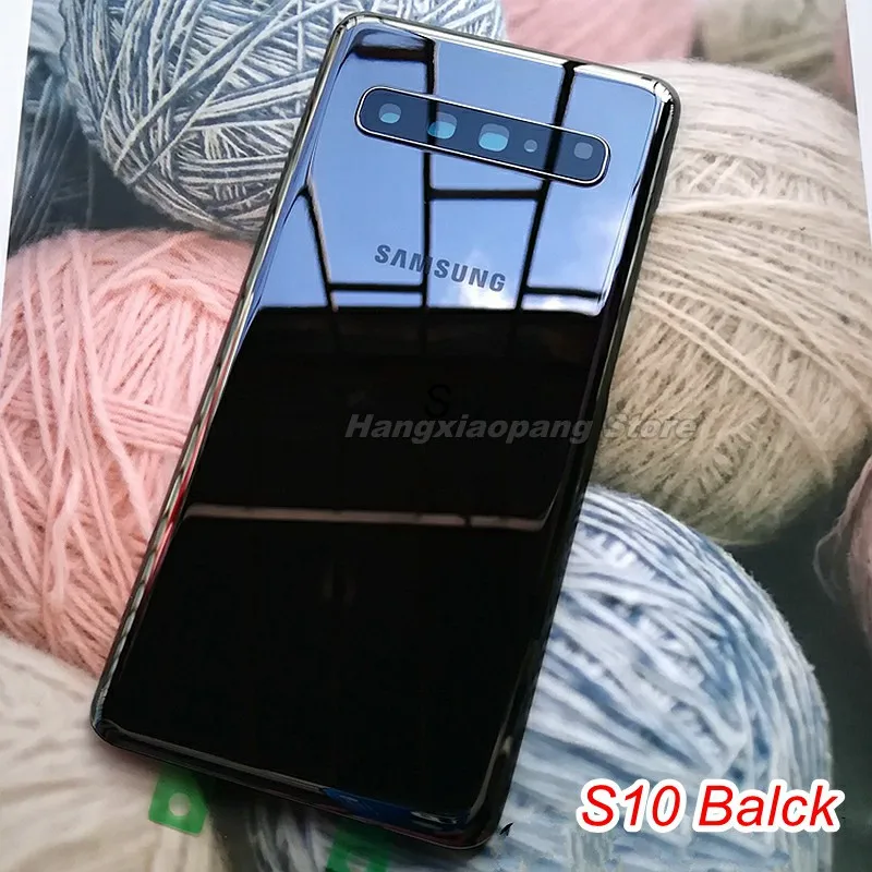 Samsung Galaxy S10 S10+ S10E  Glass Back Battery Cover Rear G975F G975 S10e  Back Rear Glass Case S10 Rear Panel Door Housing waterproof phone housing Housings & Frames