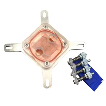 

PC Heat Sink Water Cooling Block Acrylic Cover Easy Install Computer Radiator Home CPU Waterblock Copper Base Office For Intel