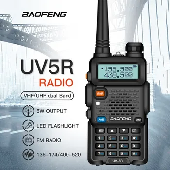 

top selling product 2020 BAOFENG UV-5r Transceiver VHF UHF Dual Band Radio 136-174 400-480 MHz t1 Talkie Wholesale Dropshipping