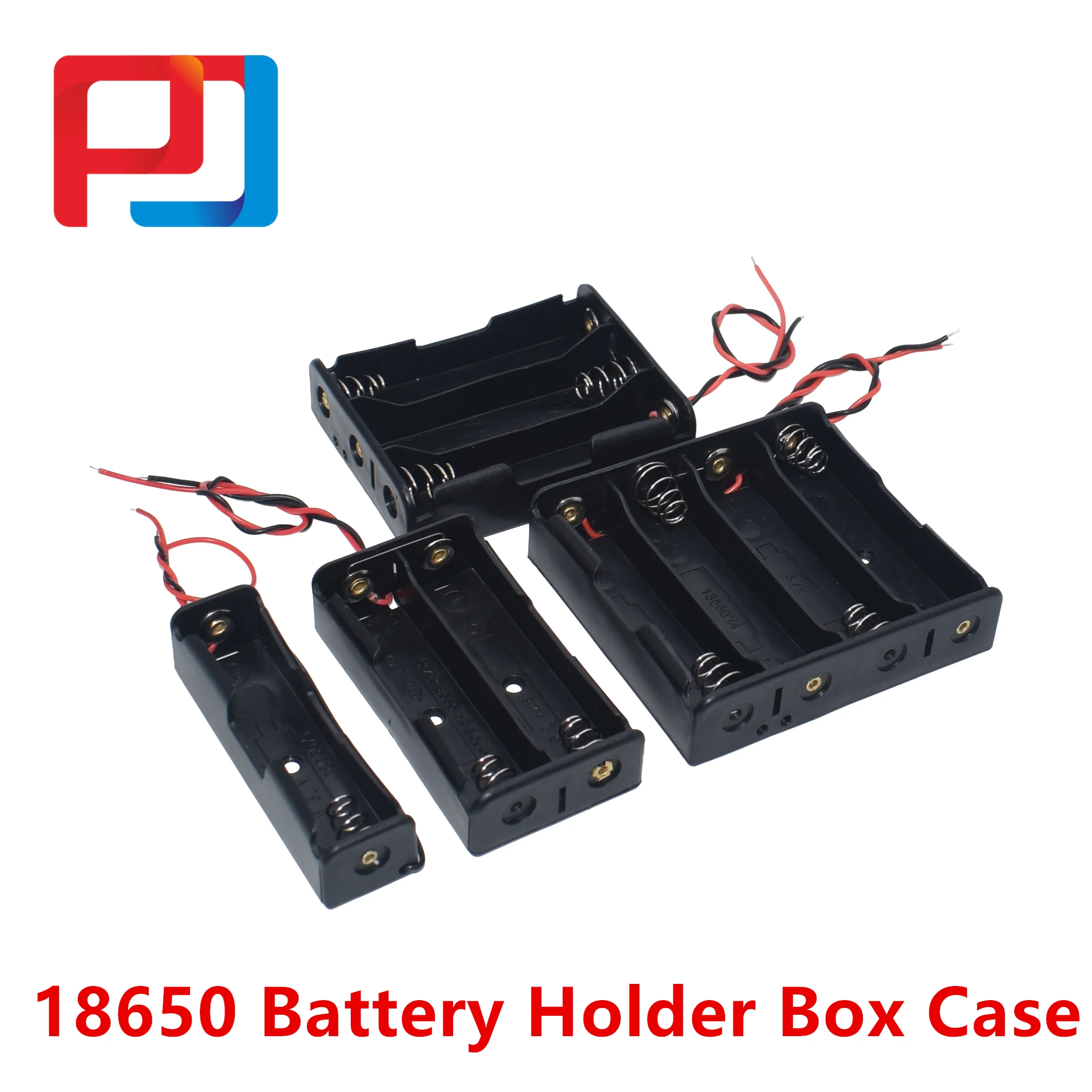 Plastic Standard Size AA/18650 Battery Holder Box Case Black With Wire Lead 3.7V/1.5V Clip | Лампы и освещение